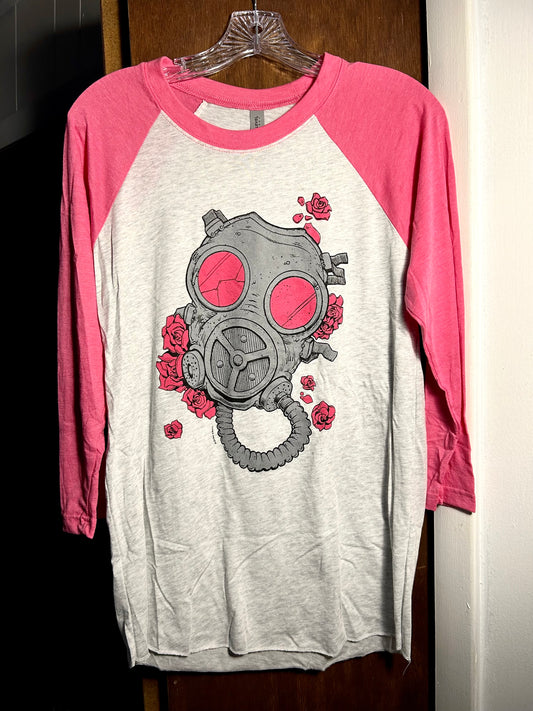 Pink Gasmask Baseball Shirt