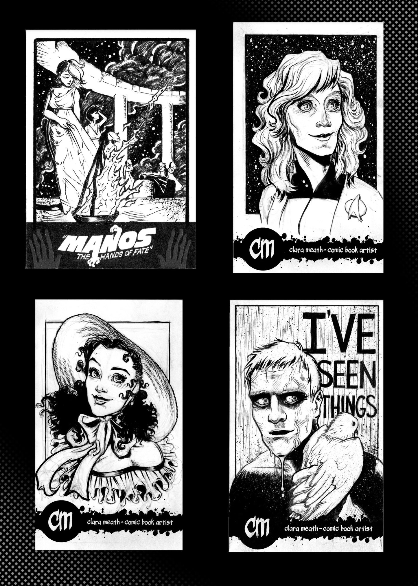 Just the Sketchcards Vol. 1: A Collection of Sketchcard Art by Clara Meath